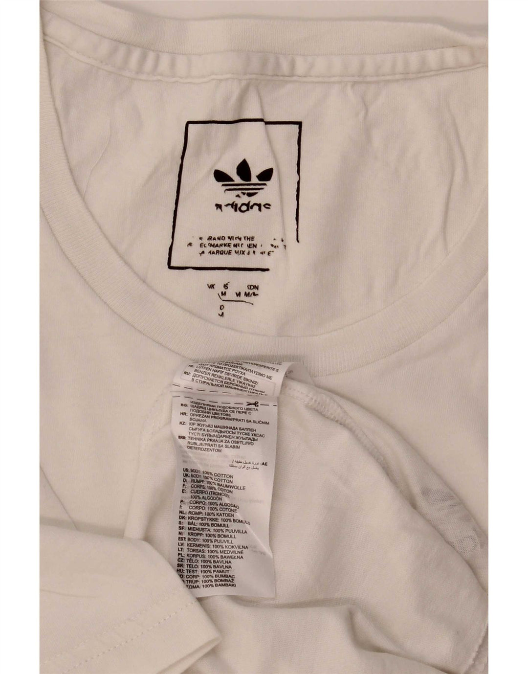 Tricou pentru bărbați Adidas Top Mediu Alb Bumbac