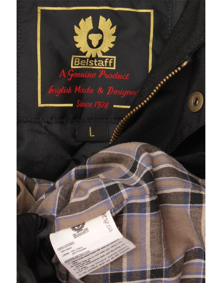 Jachetă Belstaff pentru bărbați, UK 40, mare, negru, bumbac