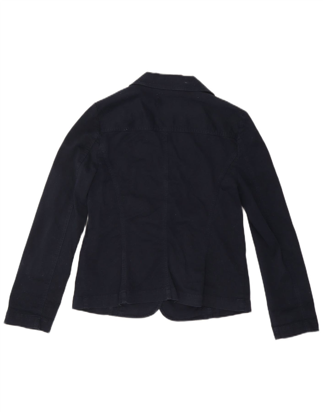 LAURA ASHLEY Sacou blazer pentru femei cu 2 nasturi UK 12 Bumbac mediu albastru bleumarin