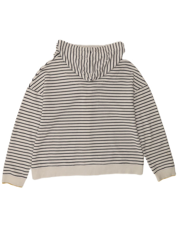 Pulover Joules pentru femei cu fermoar, UK 14, bumbac cu dungi albe mari