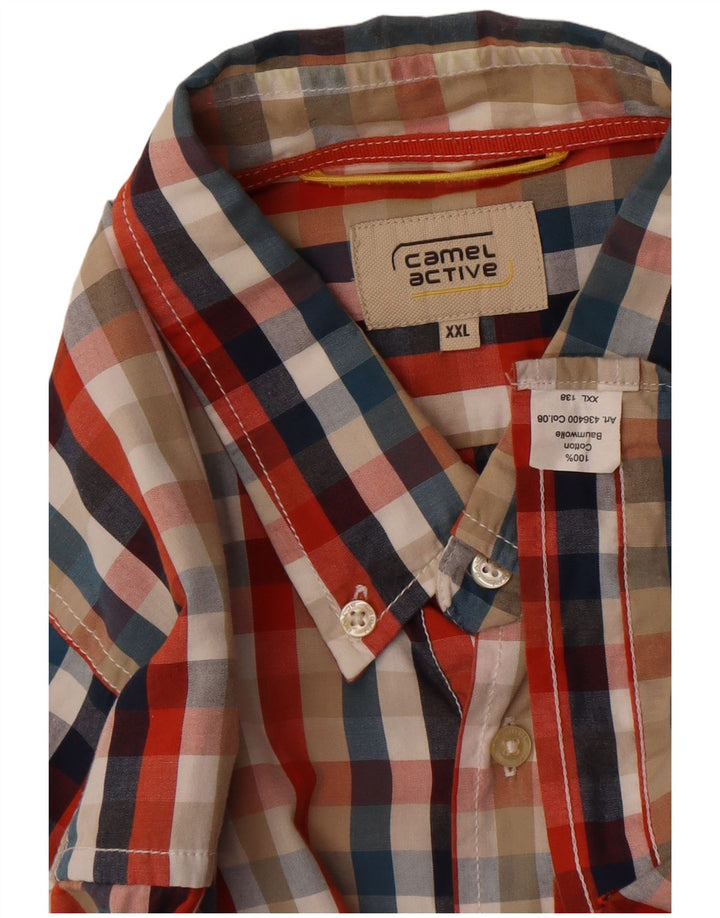 Camel Active Bărbați Cămașă, 2XL, Bumbac Multicolor, Cu Cară