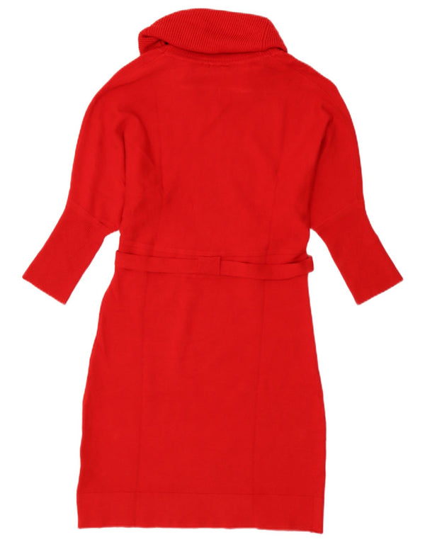Karen Millen Rochie Jumper Femei UK 12 Lână roșie medie