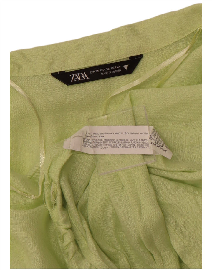 Top cardigan pentru femei ZARA UK 6 XS Verde in