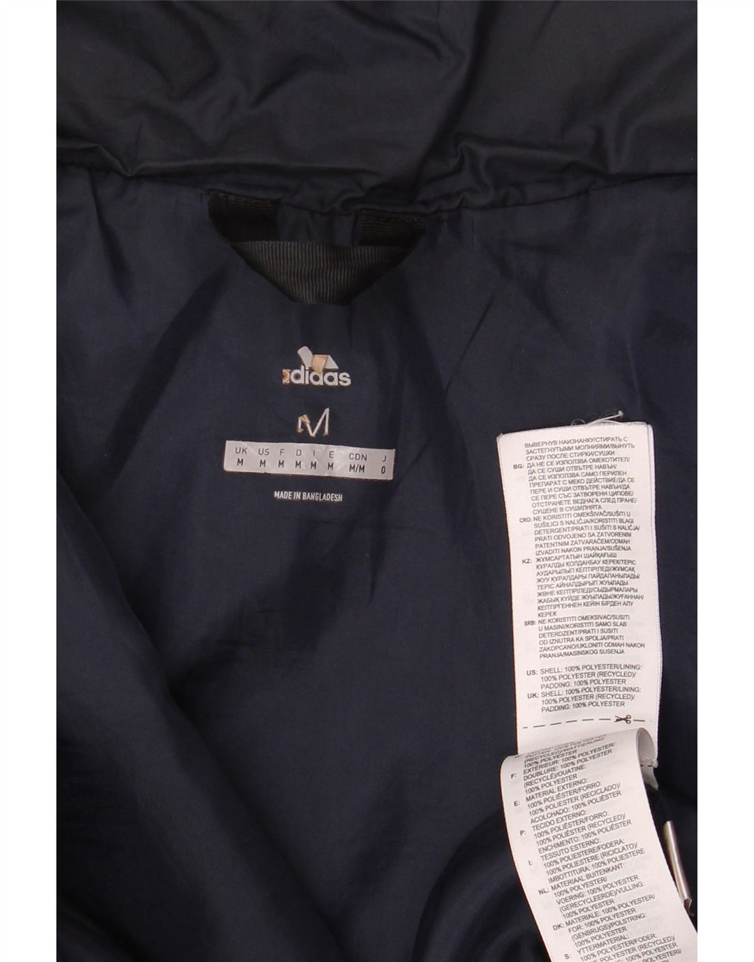 Jachetă căptușită pentru bărbați Adidas UK 38 Medium Bleumarin Poliester