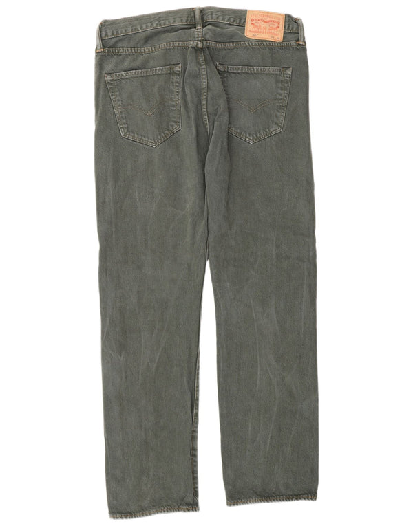 Blugi drepti pentru bărbați Levi's 501 W34 L30 bumbac gri