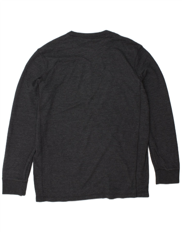 EDDIE BAUER Top pentru bărbați cu mânecă lungă, mare, gri bumbac