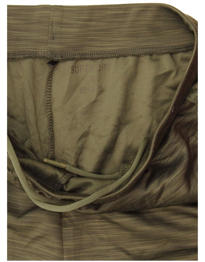 Pantaloni de trening Superdry pentru bărbați, poliester cu pături kaki mici
