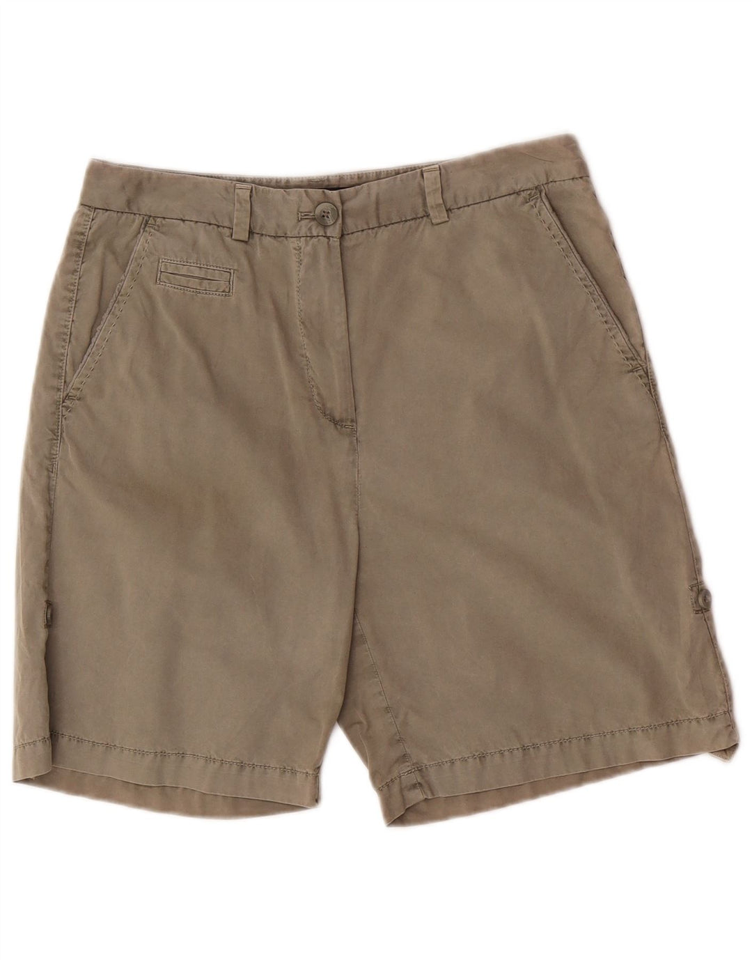 Pantaloni scurti chino pentru femei Marks & Spencer UK 12 Medium W30 Kaki Bumbac