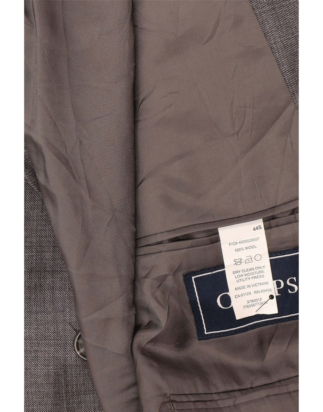 Jachetă Blazer pentru bărbați Chaps cu 2 nasturi UK 44 2XL Lână gri