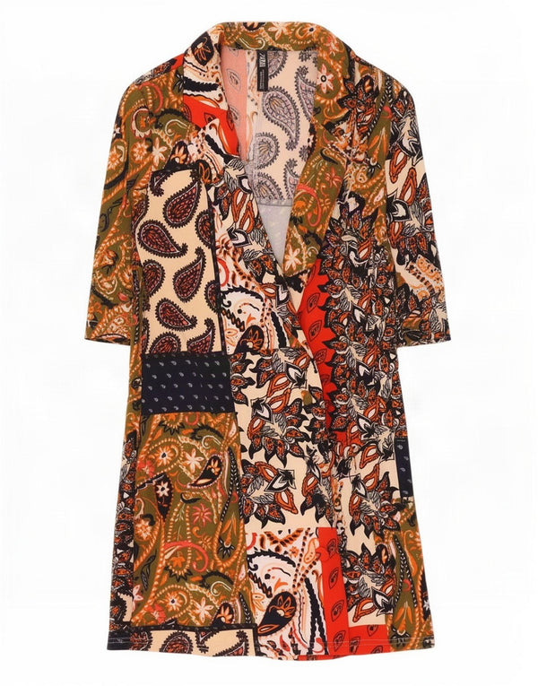 Rochie cămașă supradimensionată pentru femei Zara UK 10 Mic Multicolor Paisley