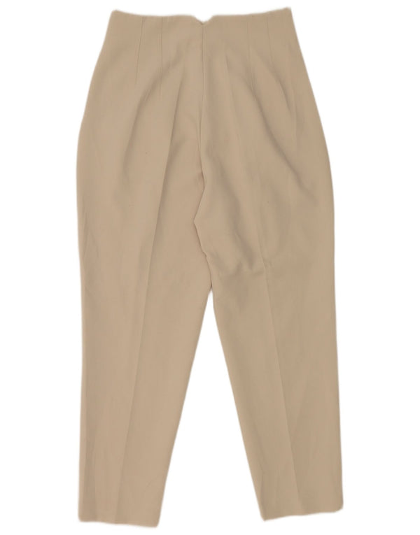 Pantaloni de costum conici pentru femei Zara Mediu L28 L26 Poliester alb