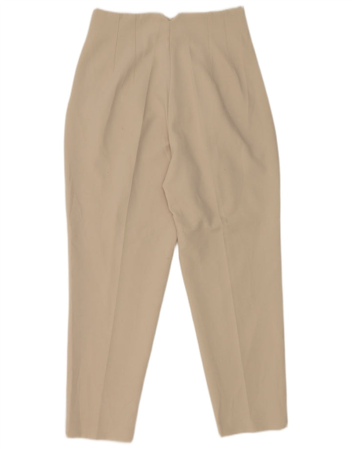 Pantaloni de costum conici pentru femei Zara Mediu L28 L26 Poliester alb