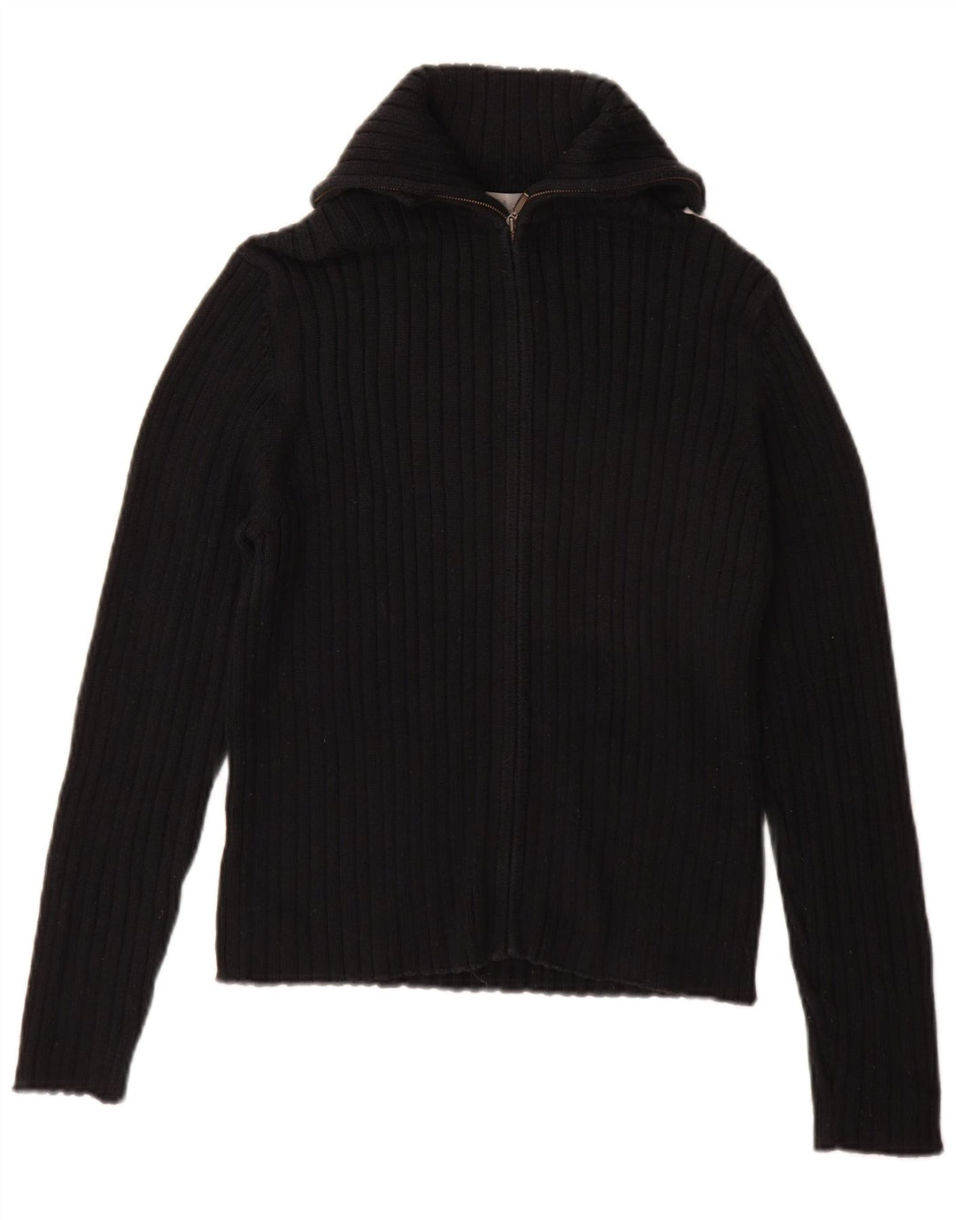 MARKS & SPENCER Pulover cardigan pentru femei UK 12 Bumbac mediu negru