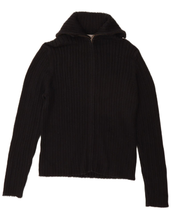 MARKS & SPENCER Pulover cardigan pentru femei UK 12 Bumbac mediu negru