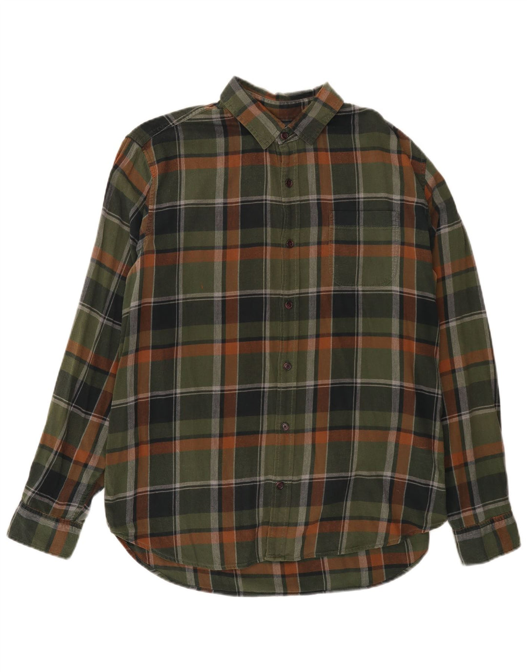 Cămașă de flanel pentru bărbați Gap Standard Fit, bumbac cu carouri verzi mari