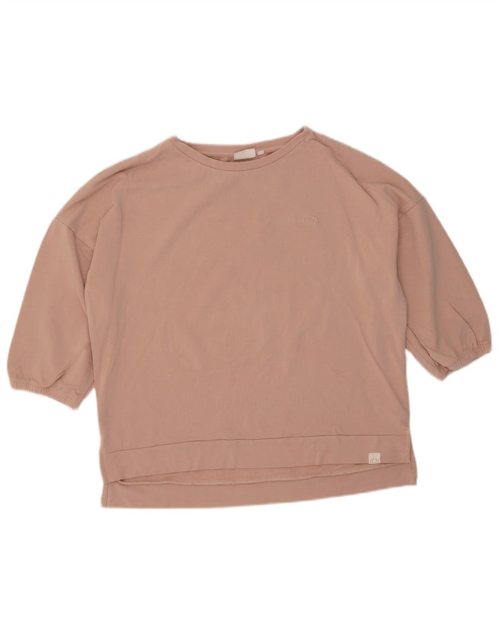 Pulover supradimensionat pentru femei Ellesse, cu mâneci 3/4, UK 10, roz mic