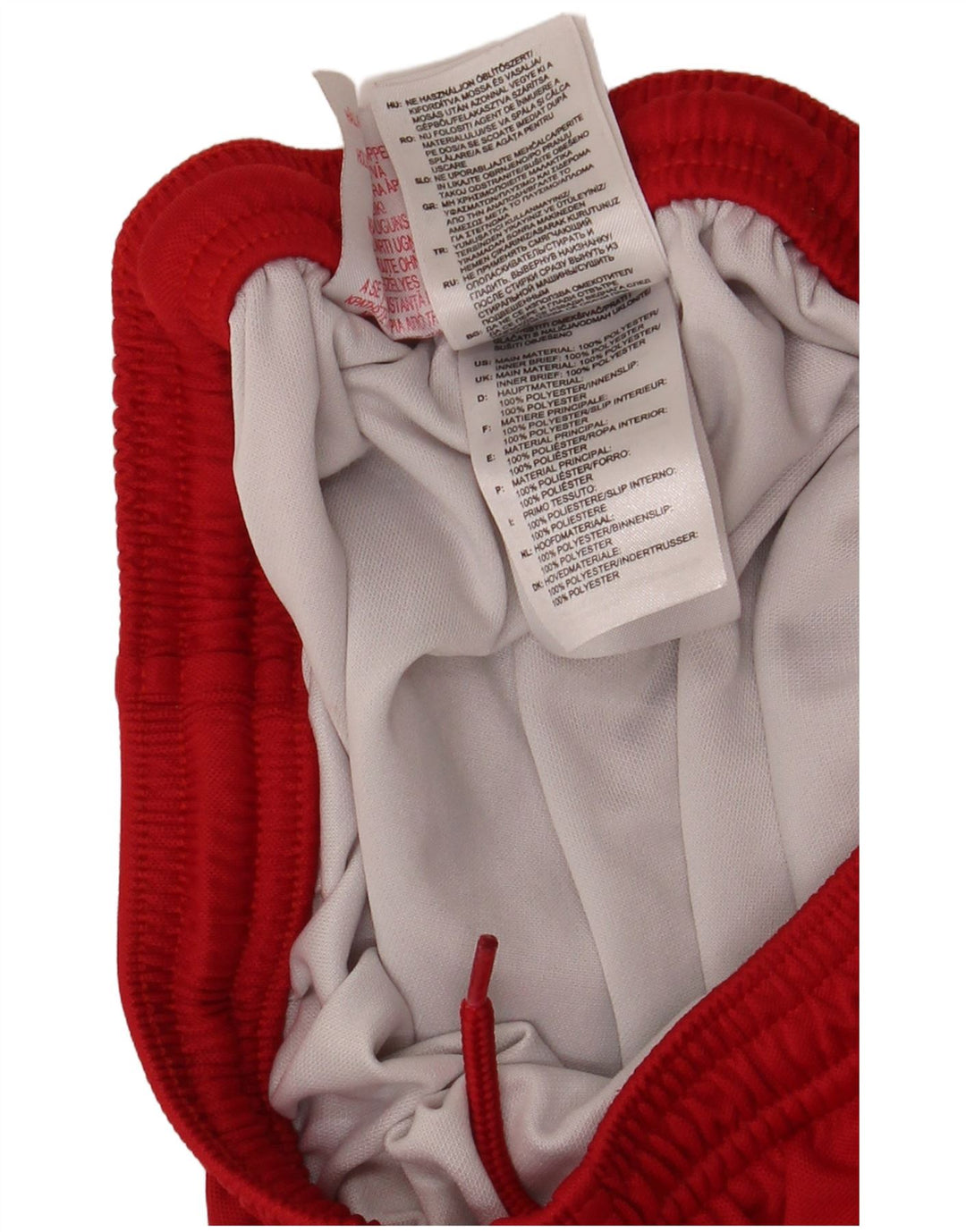 Pantaloni scurți sport adidas Climalite pentru băieți 13-14 ani poliester roșu