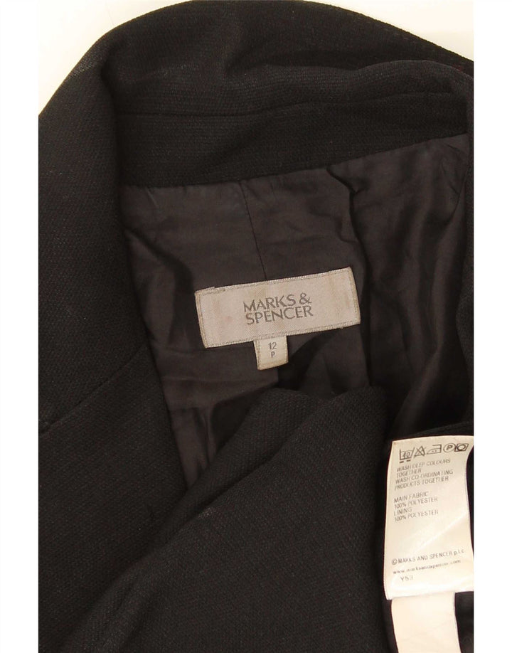 Jachetă pentru femei Marks & Spencer cu 1 nasture, UK 12 Poliester mediu negru