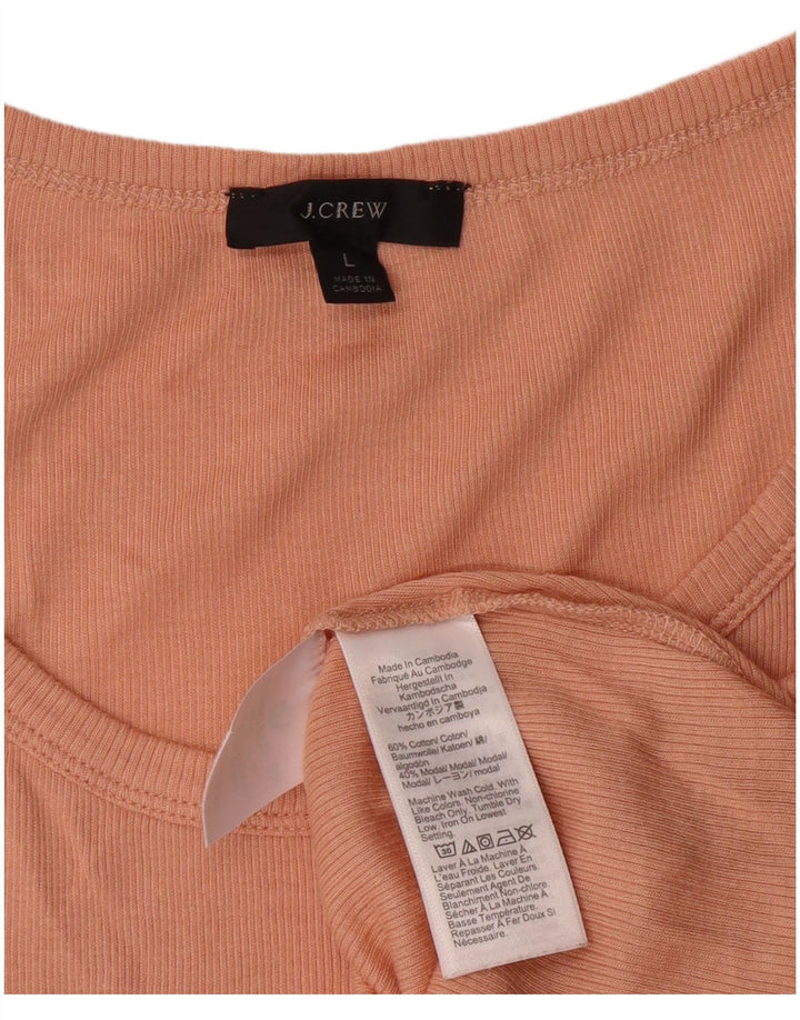 Vest Vest Top pentru femei J. Crew UK 14 mare bumbac portocaliu