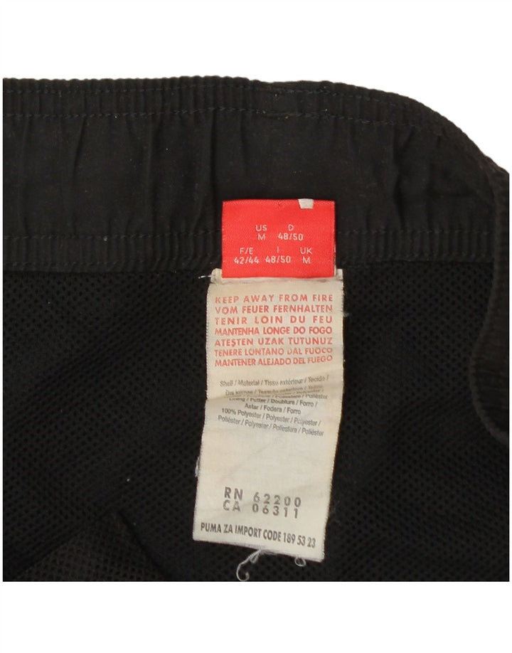 Pantaloni scurți sport grafic Puma pentru bărbați, poliester mediu negru