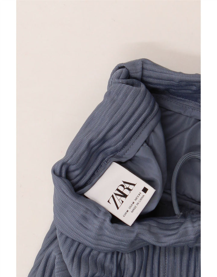 ZARA Womens Straight Chino Trousers Medium W31 L28 Blue Vintage Zara and Second-Hand Zara from Messina Hembry 
