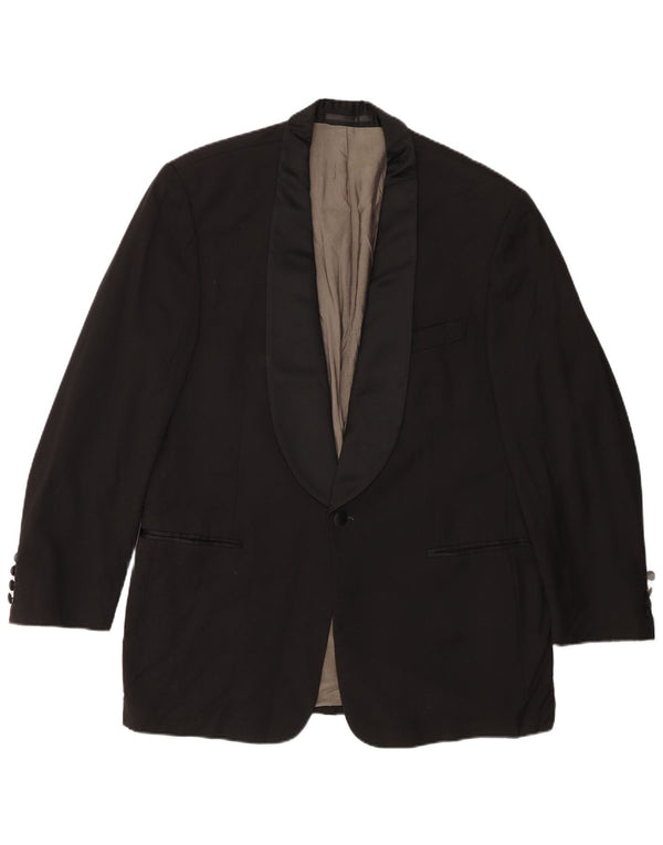 Jachetă blazer pentru bărbați Hugo Boss IT 52 XL Lână neagră