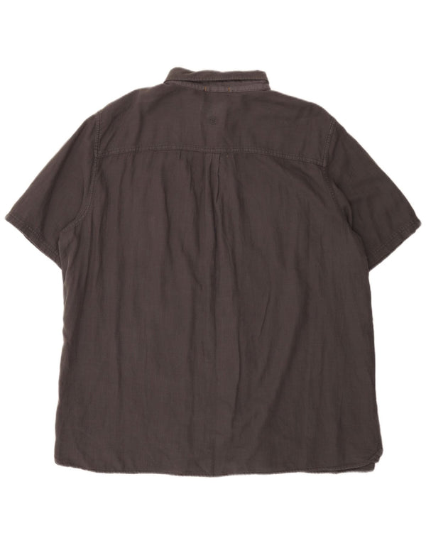 Cămașă cu mânecă scurtă pentru bărbați Fat Face, cu formă normală, 3XL, bumbac gri