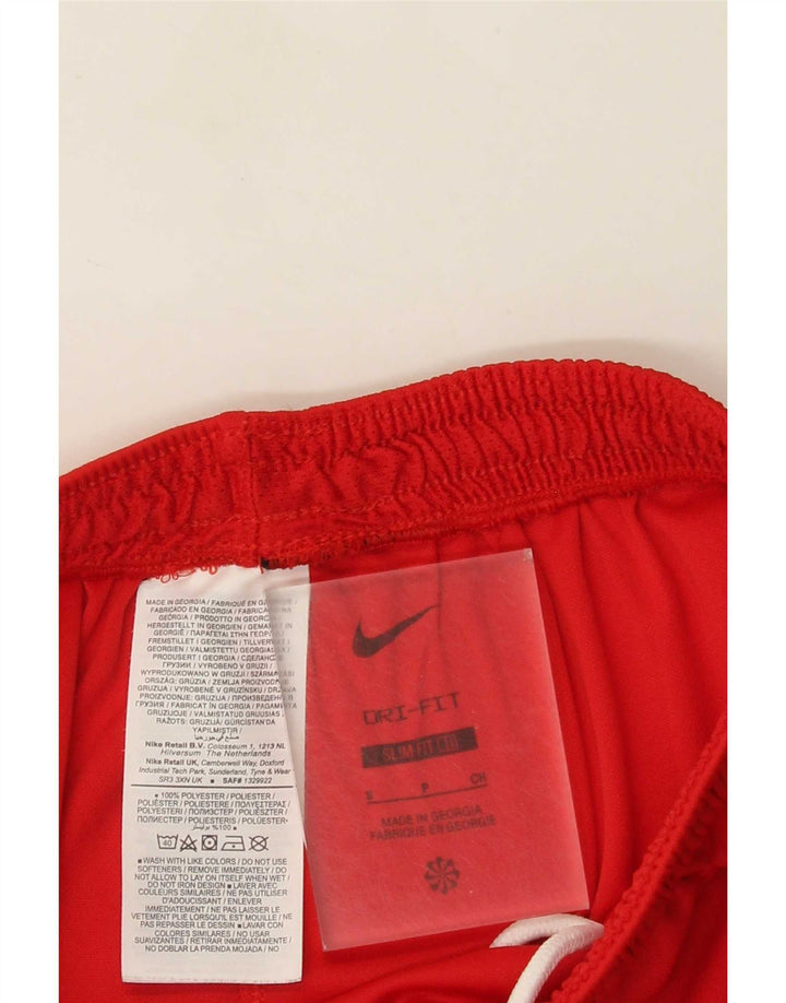 Pantaloni scurți sport Nike Dri Fit Slim Fit pentru bărbați, poliester roșu mic