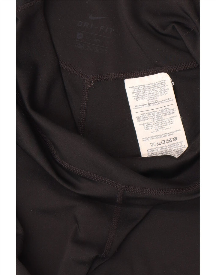 NIKE Womens Dri Fit Graphic Leggings UK 4 XS  Black Polyester
