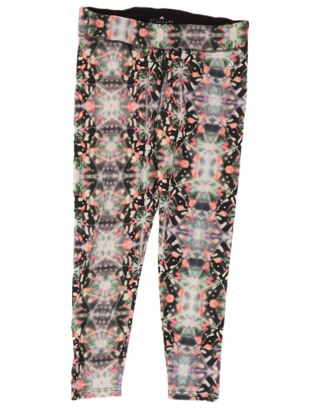 Leggings Climalite Adidas pentru femei Marea Britanie 16/18 Poliester geometric negru mare