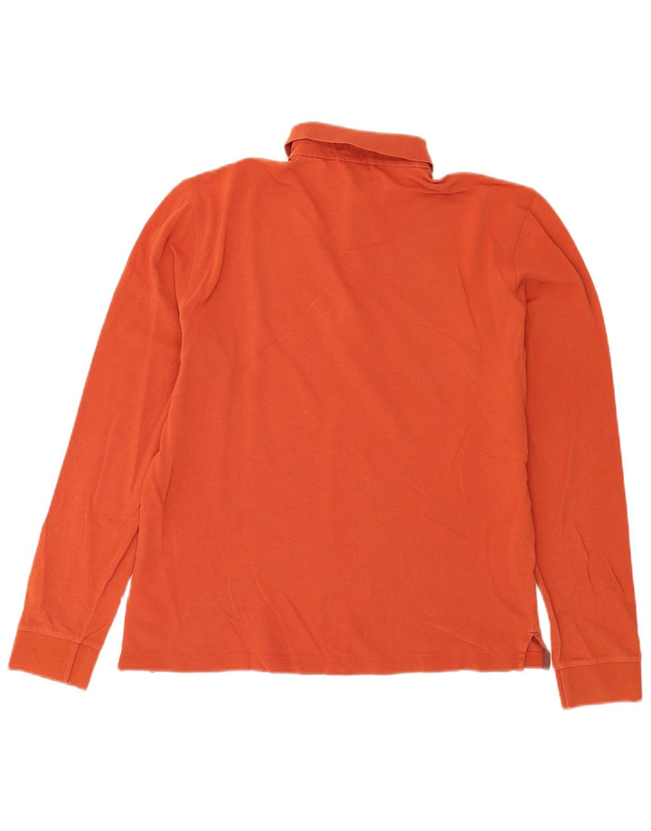 Tricou polo cu mânecă lungă pentru bărbați Hugo Boss, portocaliu mic
