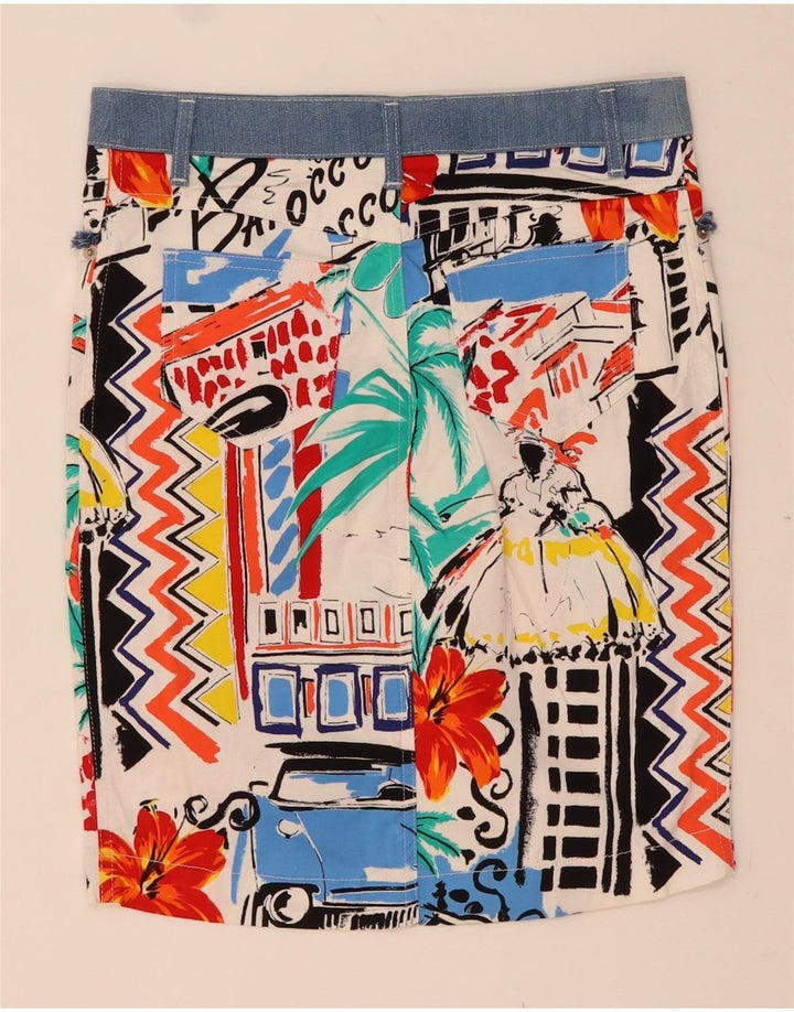 ROCCOBAROCCO Womens Straight Skirt IT42 Medium W30  Multicoloured Vintage Roccobarocco and Second-Hand Roccobarocco from Messina Hembry 