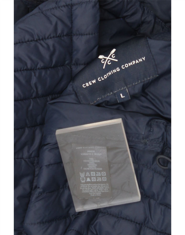 Jachetă căptușită cu glugă pentru bărbați J. CREW UK 40 mare nailon bleumarin