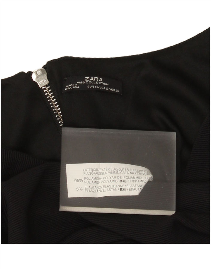 Rochie bodycon fără mâneci pentru femei Zara UK 8 Poliamidă neagră mică