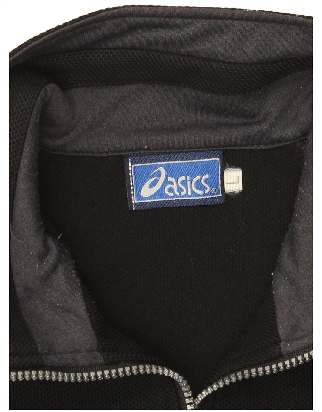 Jachetă de top pentru trening grafic Asics pentru bărbați, mare, negru, bloc de culoare