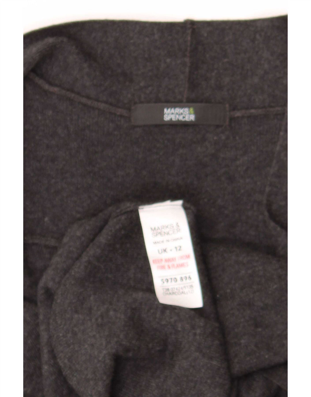 Pulover cardigan fără mâneci pentru femei Marks & Spencer UK 12 gri mediu