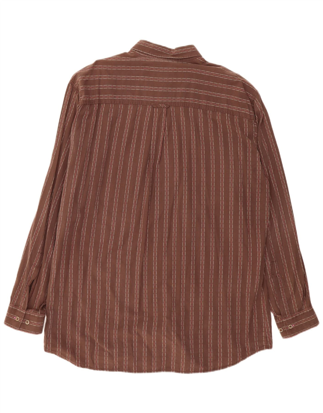 Cămașă pentru bărbați Marlboro Classics 3XL, bumbac cu dungi maro
