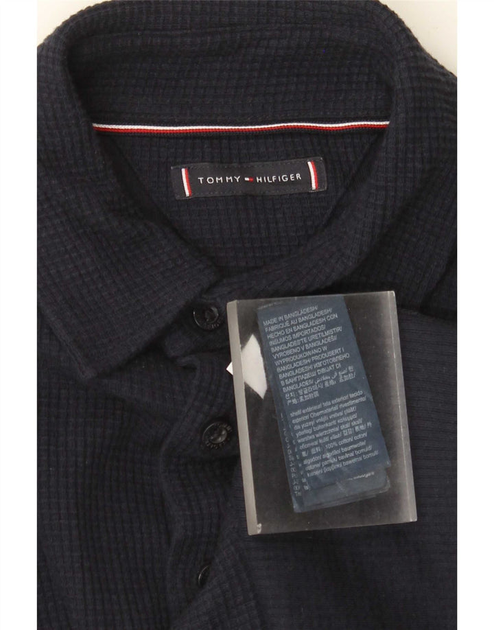 Cămașă de flanel pentru bărbați Tommy Hilfiger, bumbac, albastru bleumarin