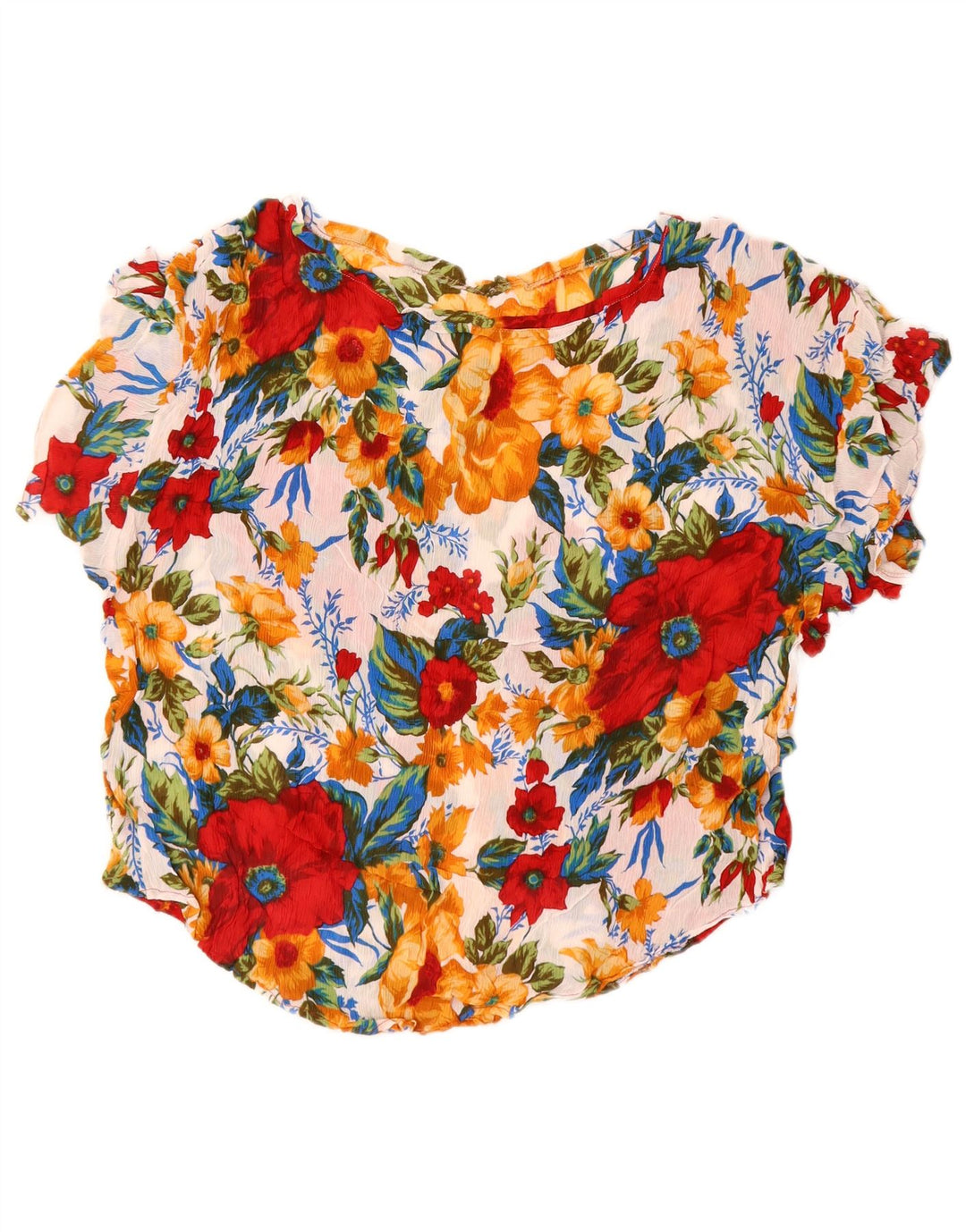 Bluză vintage pentru femei UK 16 mare, multicoloră, florală