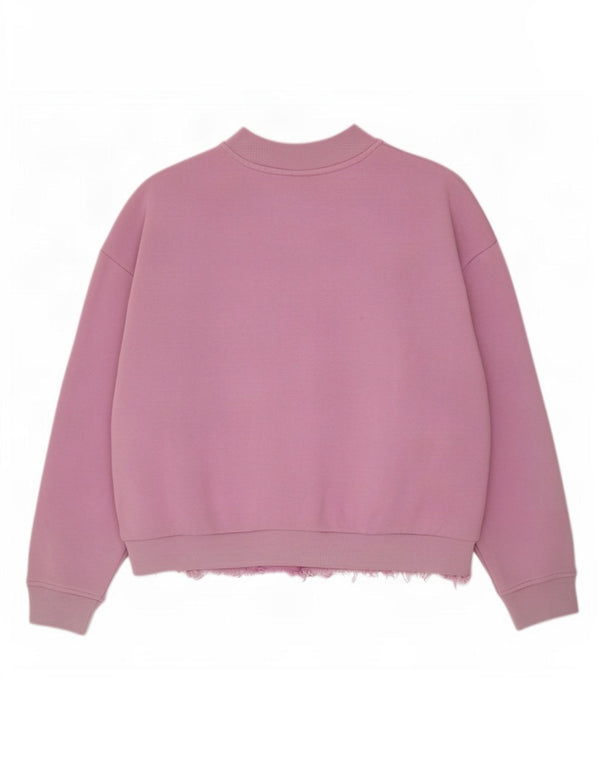 Pulover adidas supradimensionat pentru femei UK 16/18, bumbac mare, roz