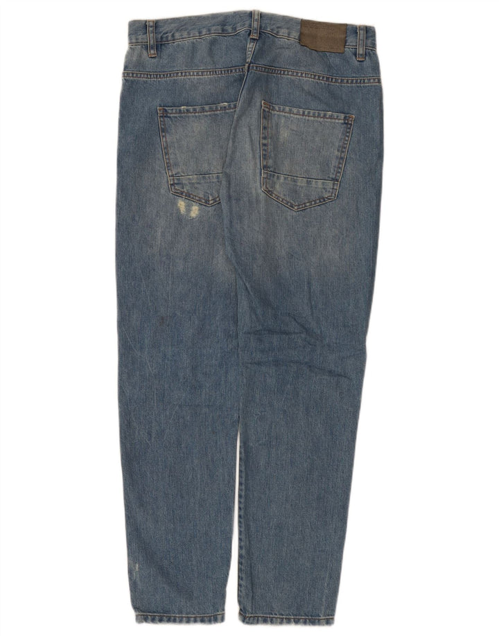 Blugi pentru bărbați slim învechiți Zara EU 40 Medium L31 L28 Albastru