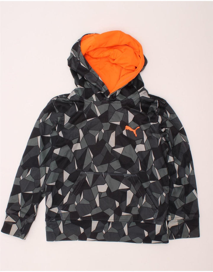 Pulover PUMA pentru băieți 7-8 ani, mic, gri, geometric, poliester