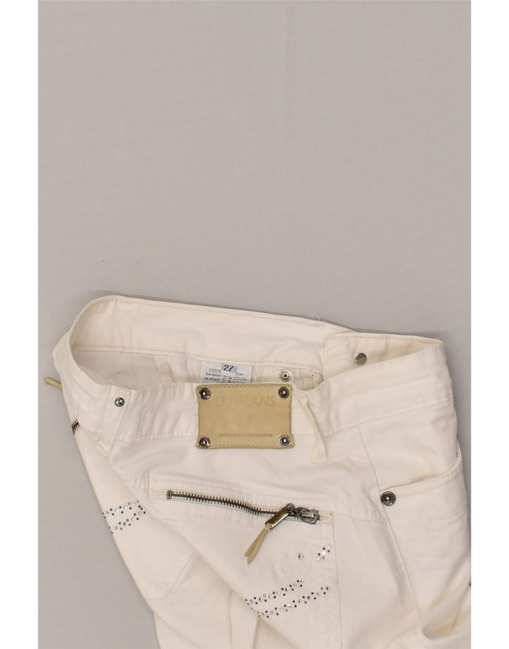 LIU JO Womens Slim Jeans W27 L31  White Cotton | Vintage Liu Jo | Thrift | Second-Hand Liu Jo | Used Clothing | Messina Hembry 