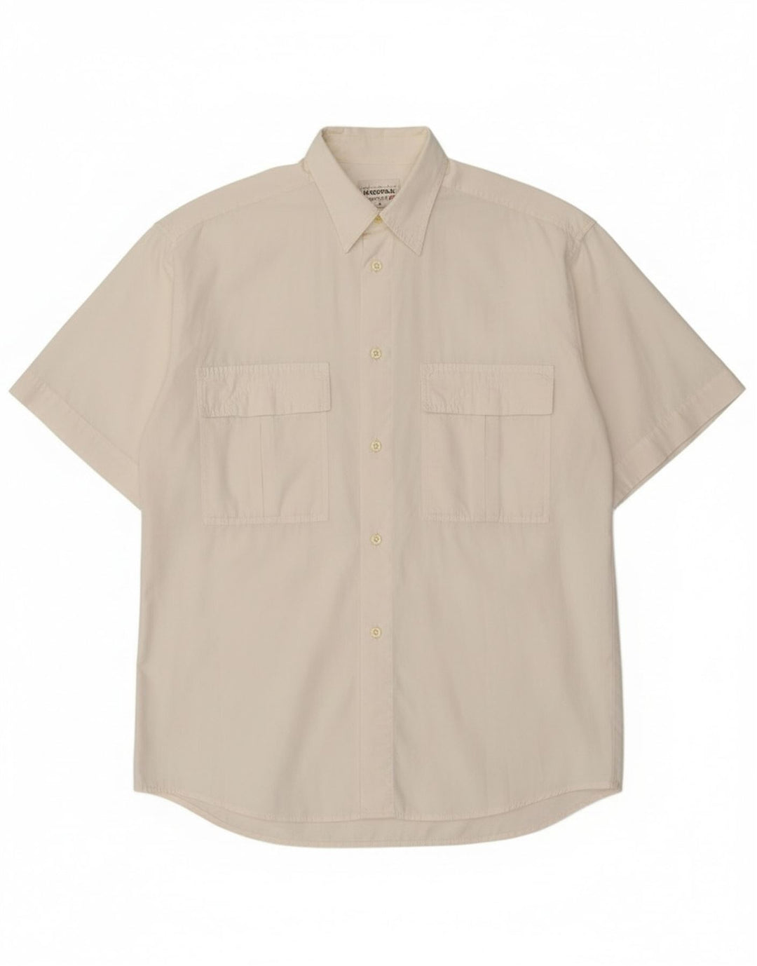 Cămașă cu mânecă scurtă pentru bărbați Stefanel, bumbac alb mediu