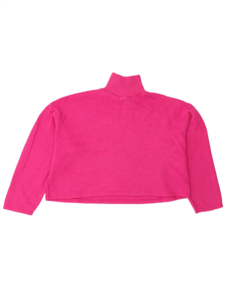 Pulover oversize cu gât țestoasă pentru femei Zara UK 10 Mic roz