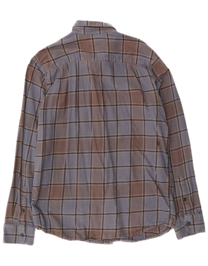 Cămașă din flanel pentru bărbați Volcom Modern Fit, din bumbac carouri albastru