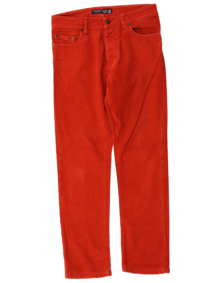 Pantaloni casual drepti pentru bărbați Hackett W30 L29 bumbac roșu