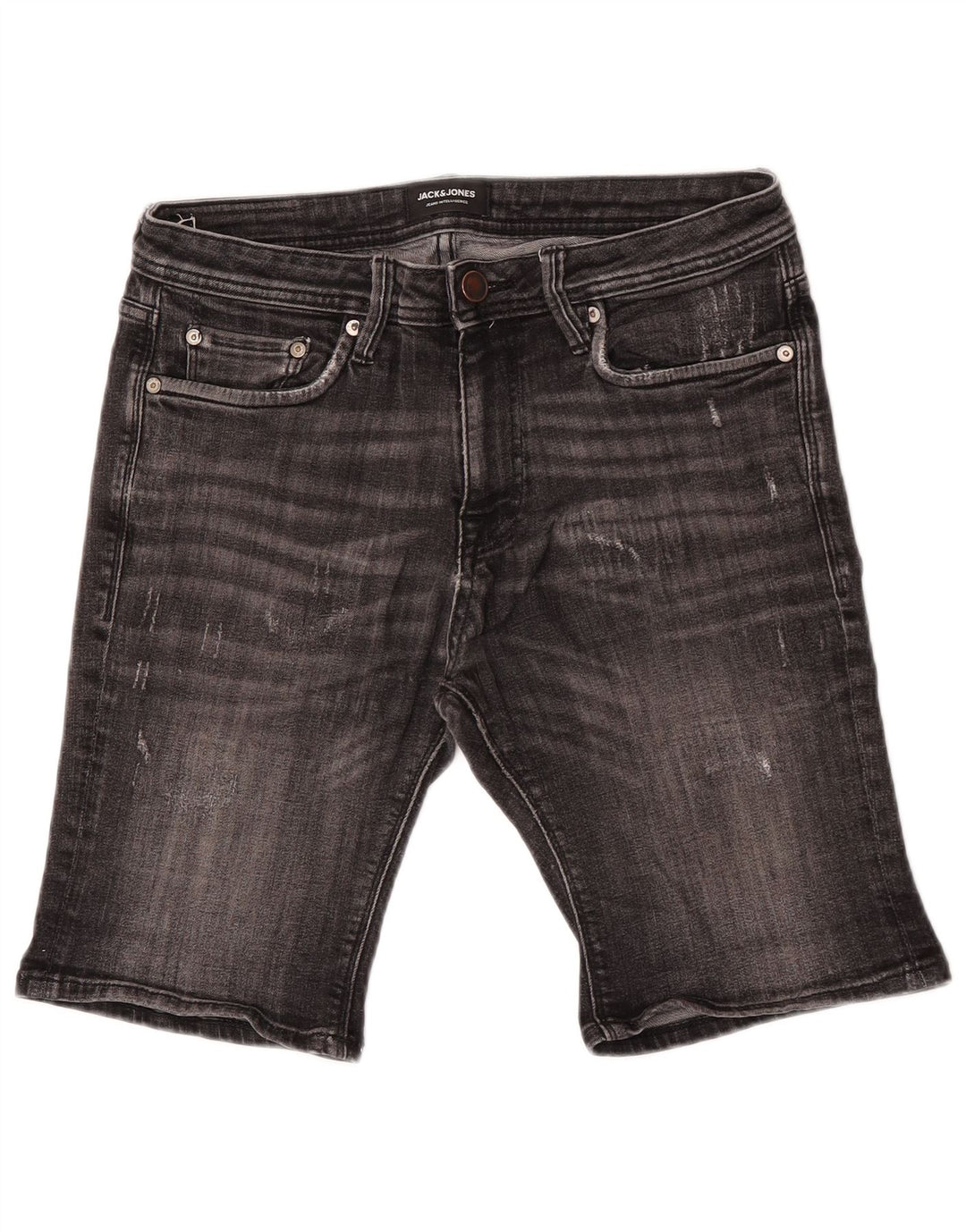 Pantaloni scurți Jack & Jones pentru bărbați din denim învechit, mici W30, bumbac gri