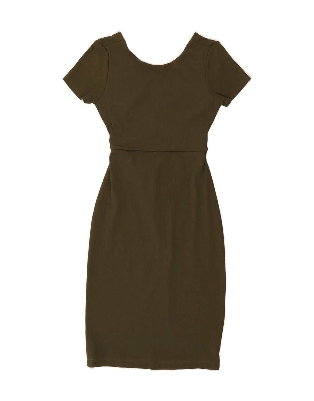 ZARA Womens Bodycon Dress UK 14 Large Khaki Vintage Zara and Second-Hand Zara from Messina Hembry 