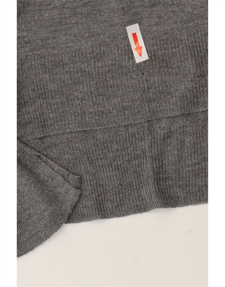 Pulover pentru femeie cu gât de barcă Zara UK 14, gri mediu